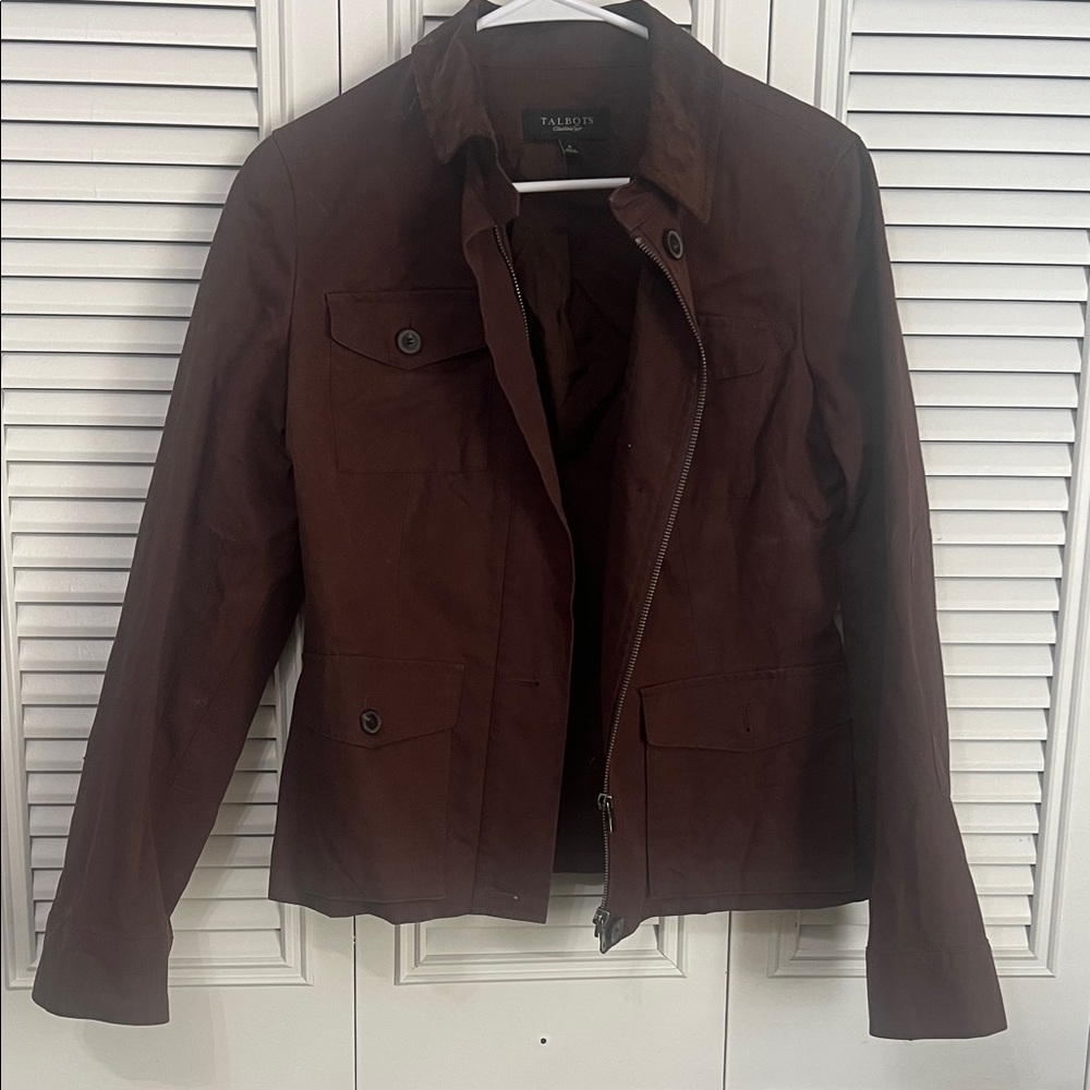 Talbots Dark Brown Utility Jacket - image 1